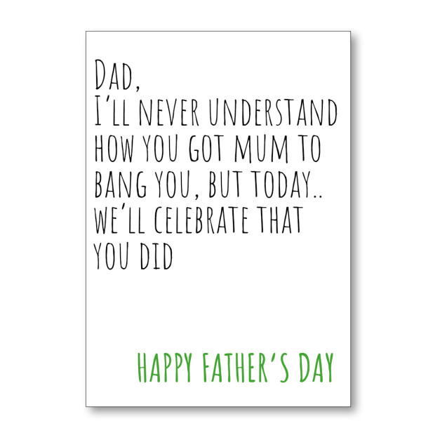 Father's Day How You Got Mum Card