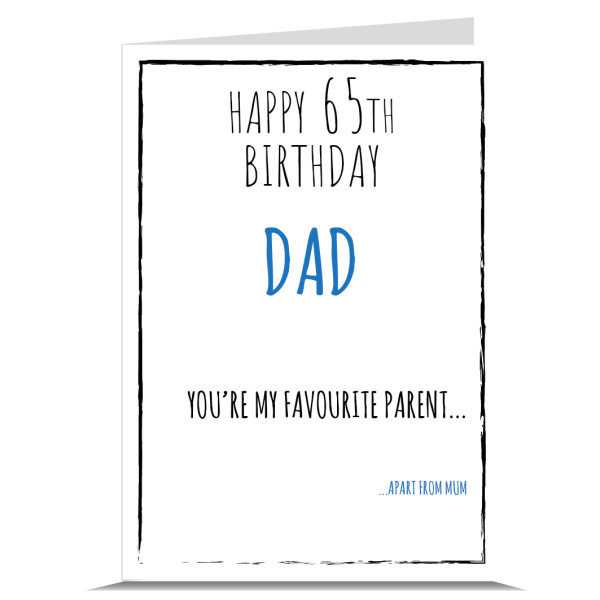 Favourite Parent Personalised Birthday Card - Dad
