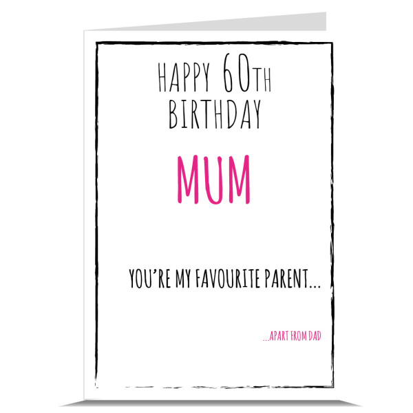 Favourite Parent Personalised Birthday Card - Mum