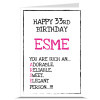 Describe You ARSE Personalised Birthday Card - Pink
