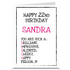 Describe You BITCH Personalised Birthday Card - Pink