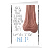 Dipping Bollocks Personalised Birthday Card