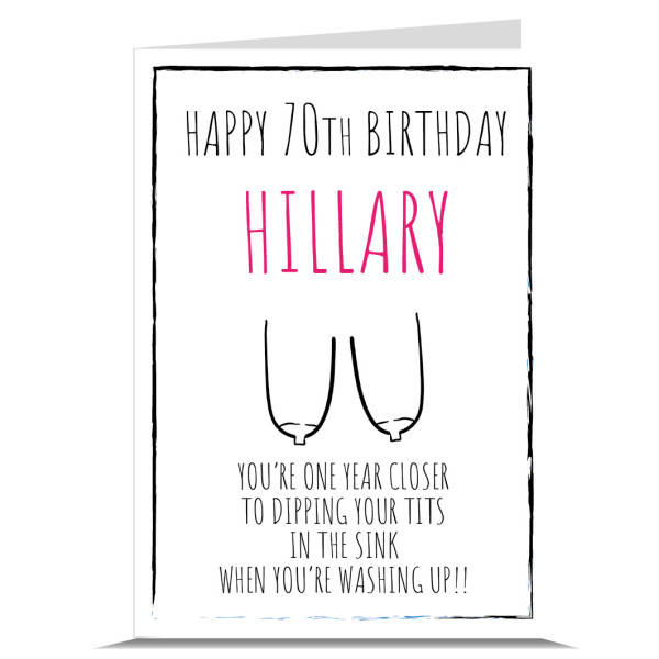 Dipping Tits Personalised Birthday Card