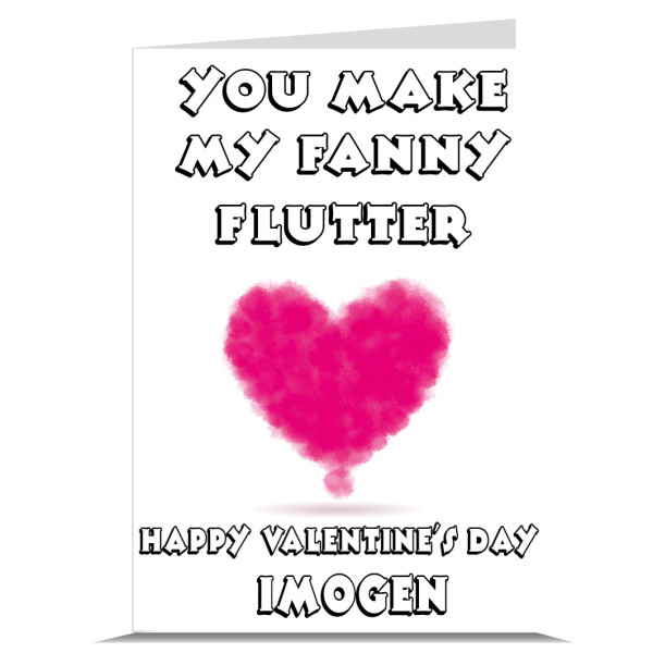 Fanny Flutter Valentine's Card