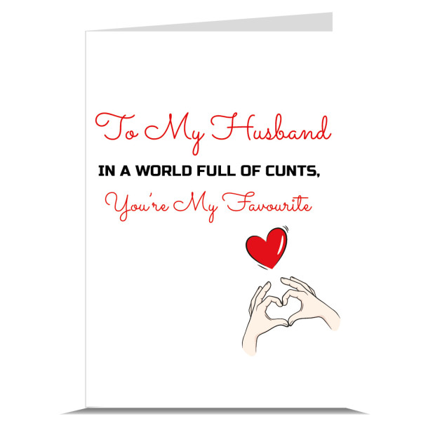 Favourite Cunt Valentine's Card