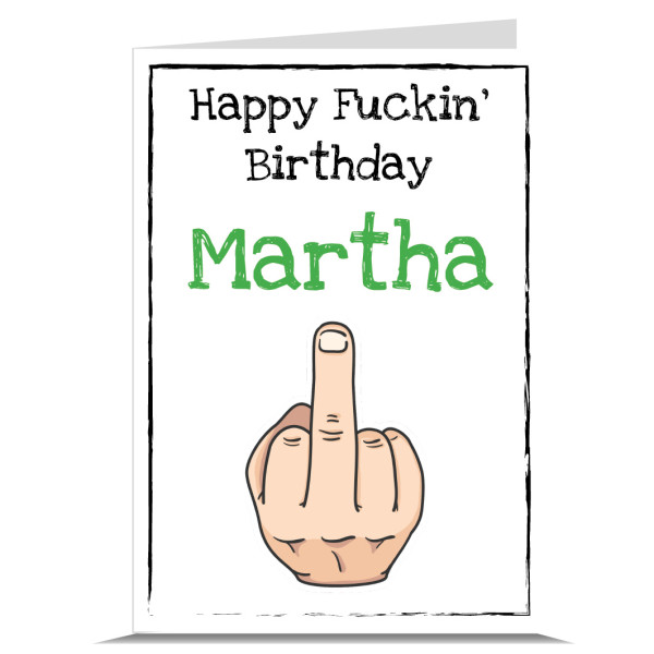 Happy Fuckin' Birthday Personalised Birthday Card