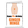 Ginger Minge Personalised Birthday Card