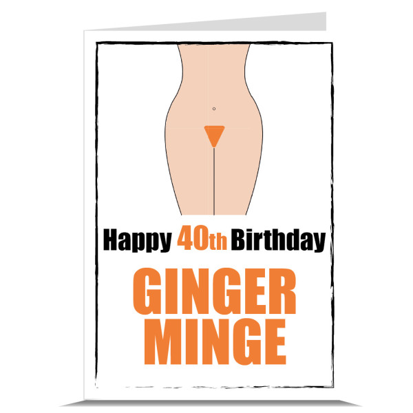 Ginger Minge Personalised Birthday Card