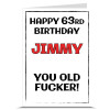 Old Fucker Personalised Birthday Card