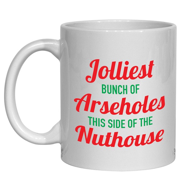 Jolliest Arsehole Xmas Mug