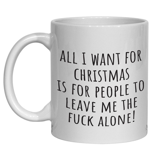 Leave Me The Fuck Alone Christmas Mug