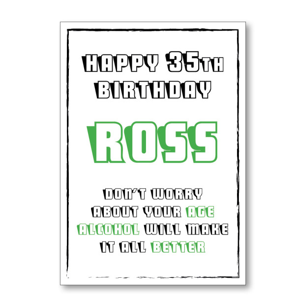 Alcohol Will Make It Better Personalised Birthday Card