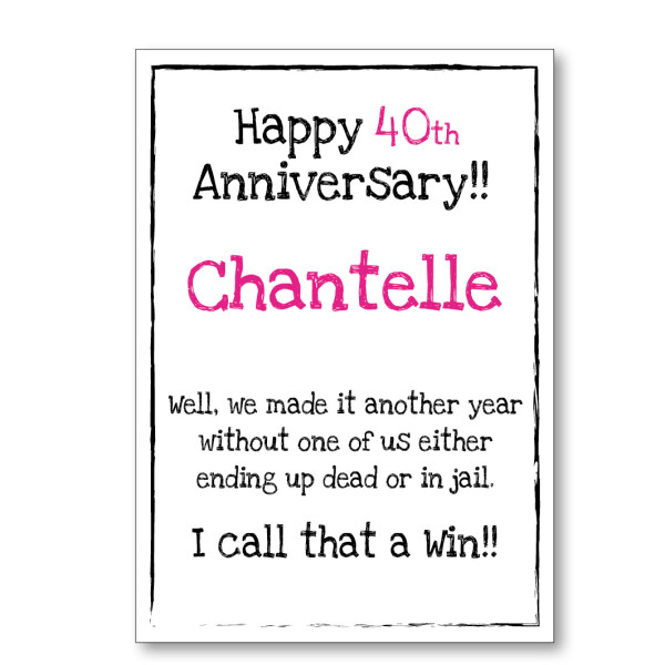 Another Year Personalised Anniversary Card