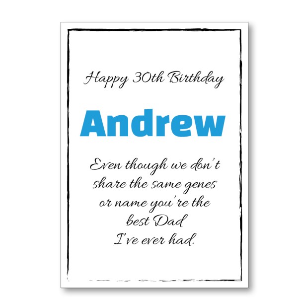 Step Dad - Best Dad Genes Personalised Birthday Card