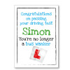 Bus Wanker Personalised Driving Test Card - Blue