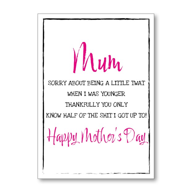 Mother's Day Little Twat Card