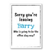 Office Slag Personalised Leaving Card - Available in 7 Colours