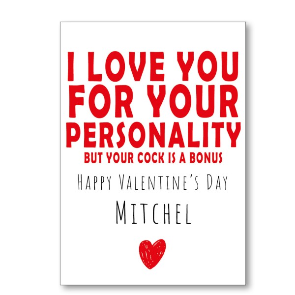 Your Cock Is A Bonus Valentine's Card