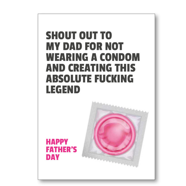Father's Day Condom Card