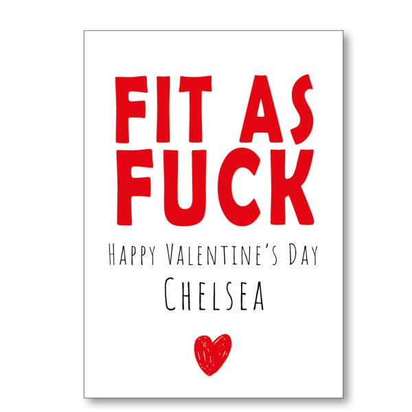 Fit As Fuck Valentine's Card