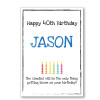 Candles Blown Only Personalised Birthday Card