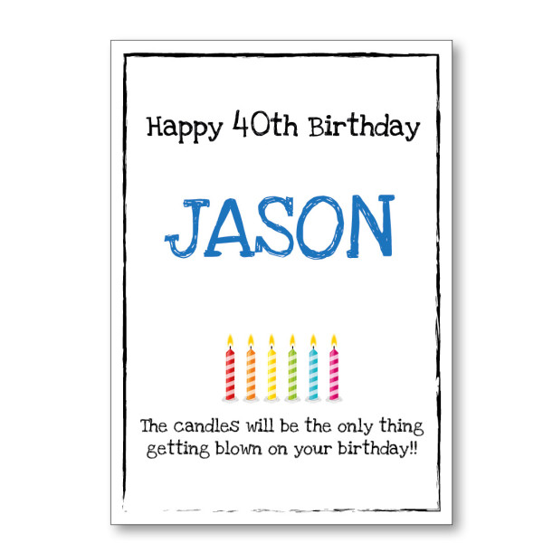 Candles Blown Only Personalised Birthday Card