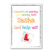 God Help Us Personalised Driving Test Card