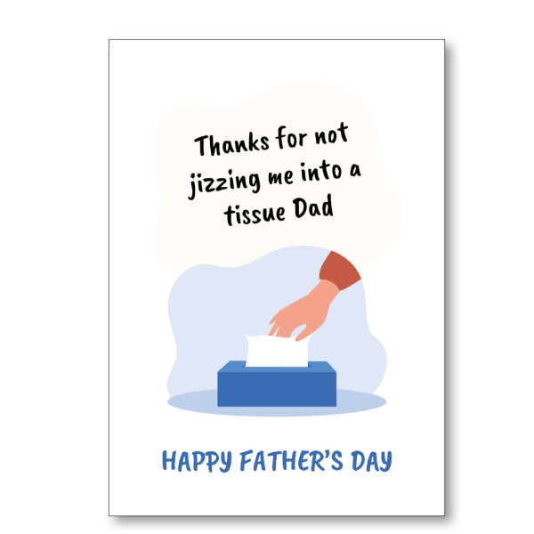 Father's Day Jizz Tissue Card