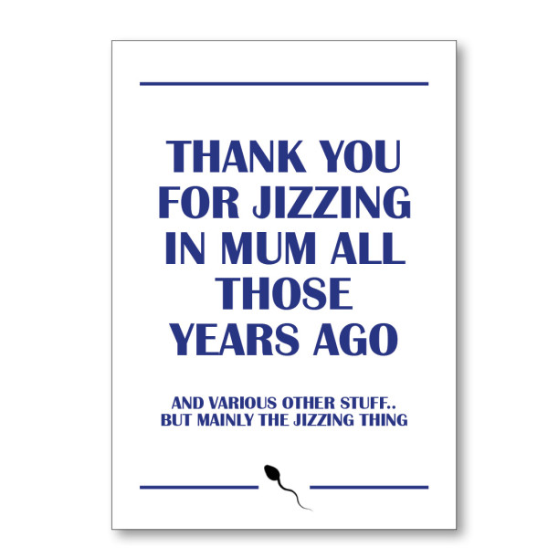 Father's Day Jizzing Card