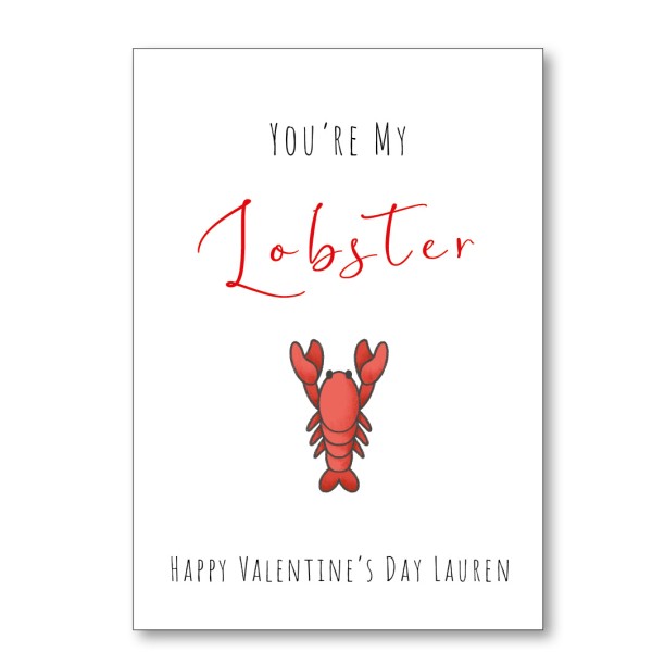 Lobster Valentine's Card