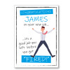 Congratulations On Your New Job Left Before Fired! Personalised Card - Blue