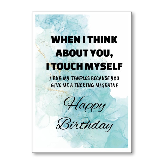 Rub Myself Birthday Card