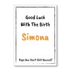Hope You Don't Shit Yourself Personalised Baby Shower Maternity Leave Card