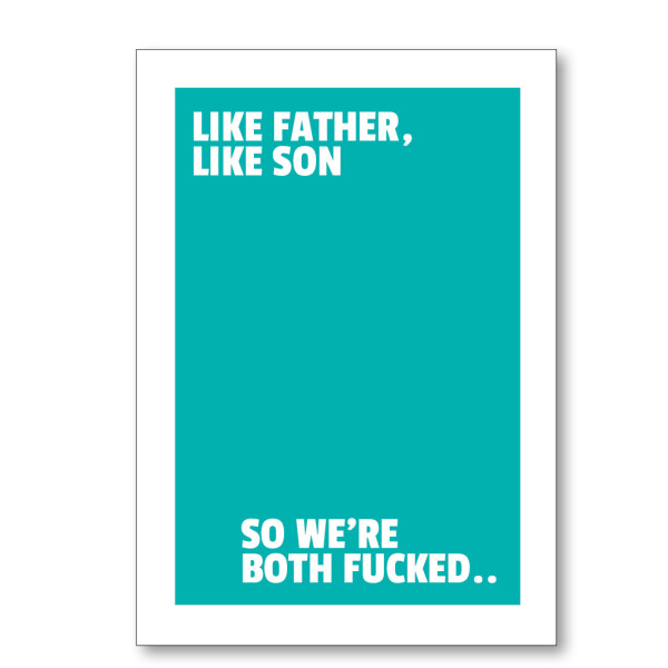 Father's Day Like Father Like Son Card
