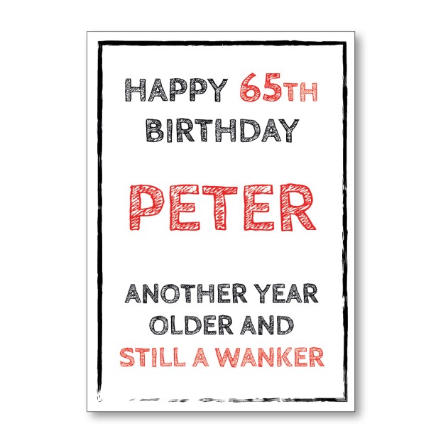 Still A Wanker Personalised Birthday Card