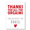 Thanks For All The Orgasms Valentine's Card