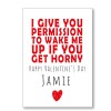Wake Me If Horny Valentine's Card
