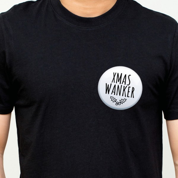Xmas Wanker Christmas Badge 