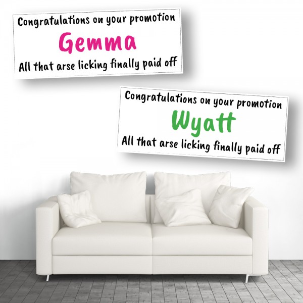 Arse Licker Personalised Promotion Banners