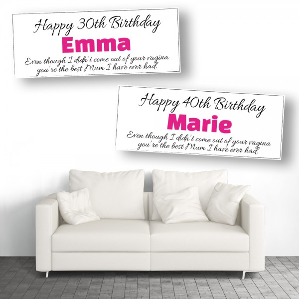 Step Mum - Best Mum Genes Personalised Birthday Banners
