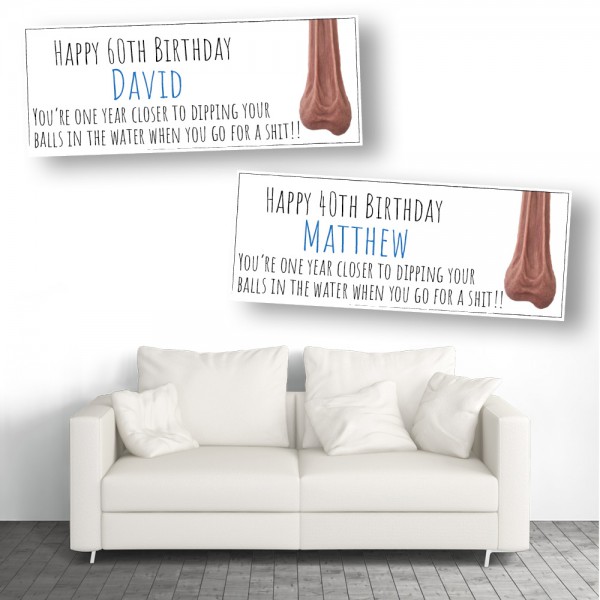 Dipping Bollocks Personalised Birthday Banners