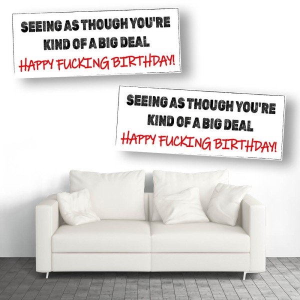 Happy Fucking Birthday Banners