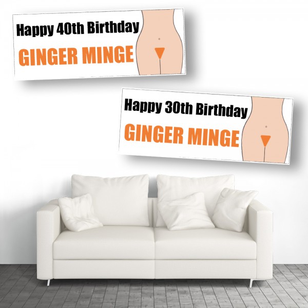 Ginger Minge Personalised Birthday Banners