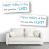 Mother's Day Little Cunt Banners - Blue