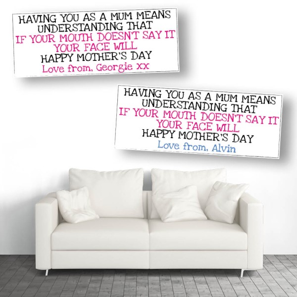 Mother's Day If Your Mouth Doesn't Say It Personalised Banners