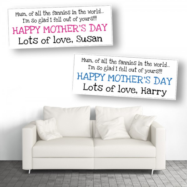 Mother's Day Fanny Personalised Mothers Day Banners