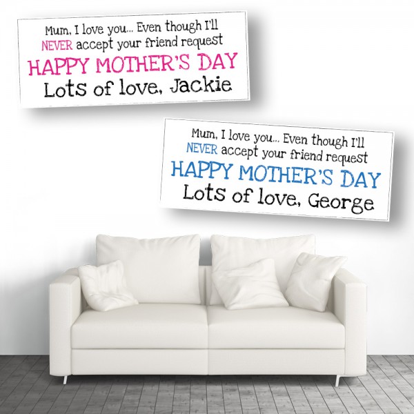 Mother's Day Friend Request Personalised Mothers Day Banners