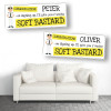 Soft Bastard Signing Up Navy Personalised Banners (Man)